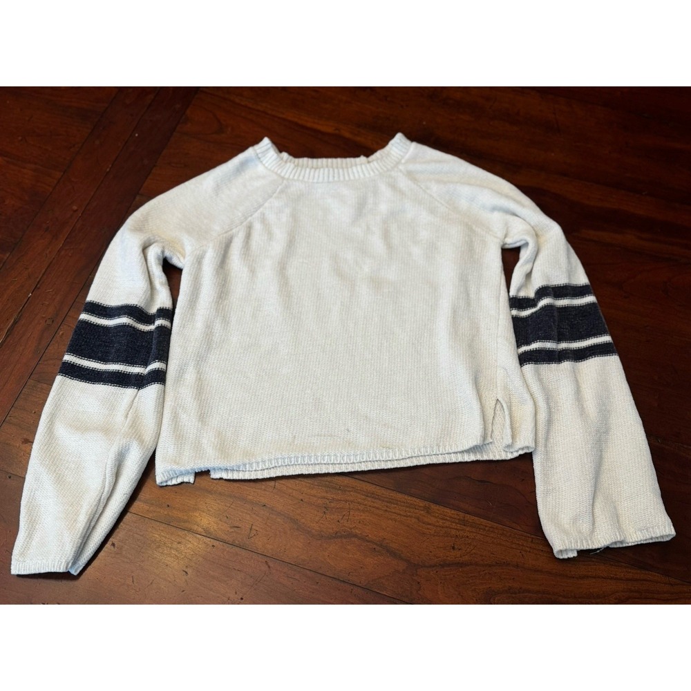 True Craft Women's XS Knit Cream Soft Y2K‎ Sweater w/h Stripe